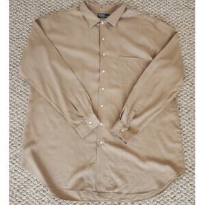 Polo Ralph Lauren‎ Men's 3XLT Silk- Linen-Cotton Blend Long Sleeve Button Down